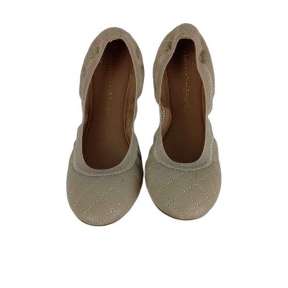 Christopher & Banks Nude Scrunch Women's Slip On Quilted Ballet Flats 7 M - Picture 1 of 4